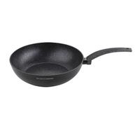 Florina - Poêle Wok I Diamètre - 28 cm I Woks et Poêles à Frire BONO I Poêle Wok en Aluminium I Cuisinières en Tous Genres - Induction, Gaz, Plaque Électrique I Facile à Nettoyer I Couleur: Noir