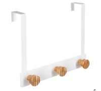 Patère 3 têtes métal et bambou blanc - 5five