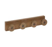 Patère 4 Tiges Design Côme 40cm Marron