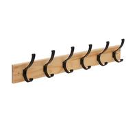 Paris Prix – Patère murale Five Simply Smart – 6 crochets bois/métal 58 cm Naturel