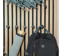 Patère à bouton pour panneaux acoustiques - Crochet mural sans perçage avec support QuickFix - Style scandinave solide et moderne - Choisissez la bonne taille pour votre panneau à lattes (13 mm)