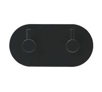 Patère Adhésive Ovale 2 Crochets Fixeo 9cm Noir