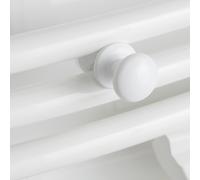 Patère bouton blanc pour sèche-serviettes tubes ronds - Atlantic 850200