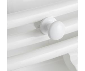 Patère bouton blanc pour sèche-serviettes tubes ronds - Atlantic 850200