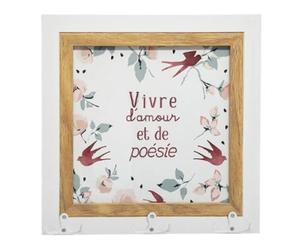 Patère crochets verre - Blanc