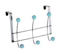 Patère de porte - Coloris assortis - 6 têtes
