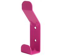 Patère double type F10555 - en acier laqué - H 140 x L 38 x P 37 mm - fuchsia DEVISMES