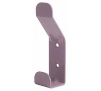 Patère double type F10555 - en acier laqué - H 140 x L 38 x P 37 mm - mauve DEVISMES