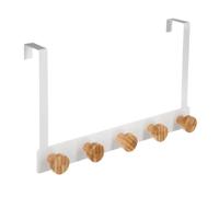 Patère 5 têtes métal et bambou blanc - 5 five simply smart