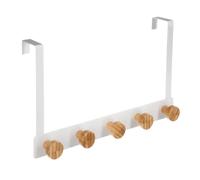 Patère 5 têtes métal et bambou blanc - 5 five simply smart
