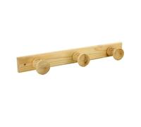 Patère en pin brut à 3 têtes, L. 350 x H. 42 x P. 60 mm