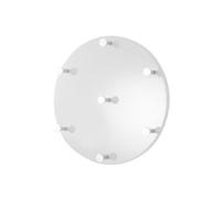 Patere en tube d'acier Coloris Blanc-chrome-nickele, P5 cm --