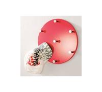 Patere en tube d'acier Coloris bordeaux-chrome-nickelee, P5 cm --
