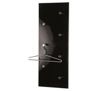 Patere en tube d'acier Coloris Noir-chrome-nickele, L80 x P5.5 x H30 cm --