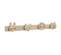 Patère Enfant 4 Têtes Wild 55cm Naturel