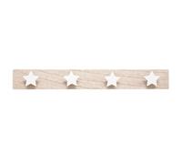 Patère Enfant en Bois 4 Crochets Blancs L 55 cm - Atmosphera