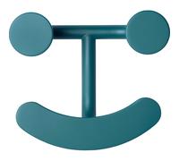 Patère HAPPY 15 cm, turquoise, acier, Fritz Hansen