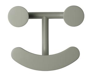 Patère HAPPY 15 cm, vert-gris, acier, Fritz Hansen