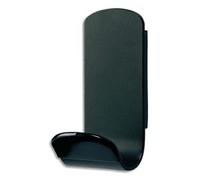 Patère magnétique simple Steely Noire, en acier, charge supportée 50 kg, L6,8 x H14,8 x P7,6 cm
