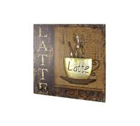 HAKU garderobe Murale Motif, Vintage, MDF, métal - Dim.: L 40 cm x H 40 cm x P 7 cm, Style: Industrial