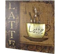 HAKU garderobe Murale Motif, Vintage, MDF, métal - Dim.: L 40 cm x H 40 cm x P 7 cm, Style: Industrial