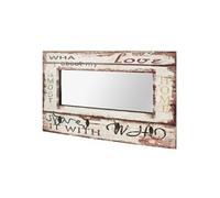 HAKU garderobe Murale Motif, Vintage, MDF, métal, Miroir - Dim.: L 80 cm x H 52 cm x P 10 cm, Style: Industrial