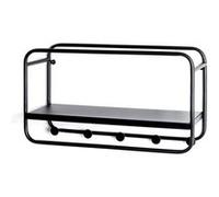 HAKU Garderobe murale métal noir – L45 x H25 x P15 cm – Style moderne