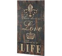 HAKU Patère murale motif vintage MDF et métal – L30 x H60 x P7 cm – Style industriel
