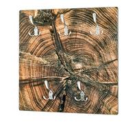 HAKU garderobe Murale Optique INOX, Motif, Aluminium, MDF - Dim.: L 60 cm x H 60 cm x P 9 cm, Style: Modern