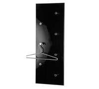 HAKU garderobe Murale chromé, Noir, MDF, métal - Dim.: L 80 cm x H 30 cm x P 6 cm, Style: Modern