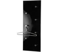 HAKU garderobe Murale chromé, Noir, MDF, métal - Dim.: L 80 cm x H 30 cm x P 6 cm, Style: Modern