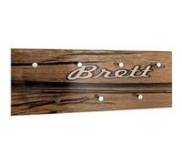HAKU Garde-robe murale Motif chromé – MDF & métal – L 80 x H 30 x P 6 cm – Style moderne