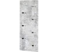 HAKU garderobe murale optique béton, chromé, MDF, métal - Dim.: L 80 cm x H 30 cm x P 6 cm, Style: Modern