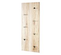HAKU Patère murale San Remo 7 crochets 80 cm MDF métal chêne naturel