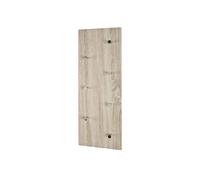 HAKU garderobe Murale chromé, chêne Clair, MDF, métal - Dim.: L 80 cm x H 30 cm x P 6 cm, Style: Modern