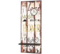 HAKU Tableau pense-bête motif vintage – MDF & métal – L40×H100×P14 cm – Style industriel