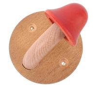 Patère Murale Champignon en Bois Rouge pour Robes et Paquet | Finition Polie Lisse, Style Rustique Vintage Cottagecore, Ancrages Plastiques et Vis Inclus, Chambre Garçon Fille