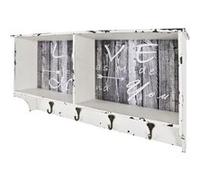 HAKU garderobe Murale Motif, Vintage, MDF, métal - Dim.: L 76 cm x H 40 cm x P 15 cm, Style: Industrial