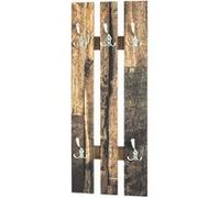HAKU Patère murale Optique INOX Aluminium MDF L40×H100×P9 cm Style moderne