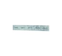Patere murale en acier et MDF optique beton-blanc-chrome - Dim : L57 x P5 x H8 cm --