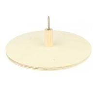Patère Ronde En Bois Mural 20x5cm - Artémio Beige