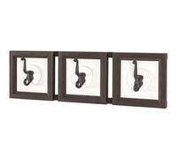 Patère Murale en Bois "3 Crochets" 58cm Naturel Marron G