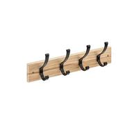 - Patère Murale en Bois "4 Crochets" 42cm Naturel