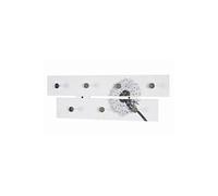 Patere murale en MDF coloris blanc-gris - Dim : L 60 x H 21 x P 5 cm --