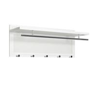 HAKU garderobe Murale chromé, Blanc, métal - Dim: L 30 cm x H 26 cm x P 26 cm, Style: Modern