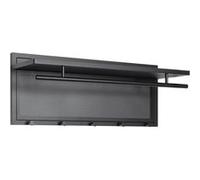 HAKU garderobe Murale Noir, métal - Dim: L 30 cm x H 26 cm x P 26 cm, Style: Modern