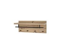 Patère Murale & Etagère "Miranda" 75cm Chêne & Noir