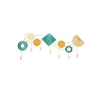 Porte-manteau mural en métal multicolore, 70 x 5,5 x 29,5 cm