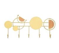 Patère Murale Métal "Wednesday" 47cm Or, Rose & Bronze - 5 crochets Or