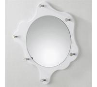 Patère Murale & Miroir "6 Crochets" 56cm Blanc
